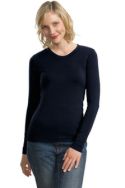 Port Authority - Ladies Modern Stretch Cotton Long Sleeve Scoop Neck Shirt